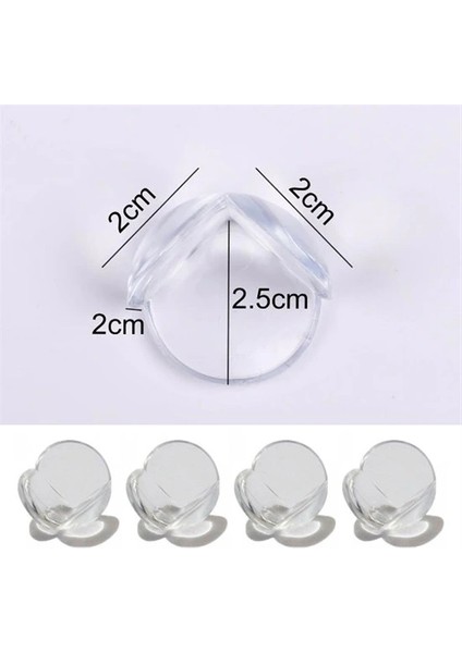 Bebek Çocuk Yumuşak ve Esnek Dairesel Şeffaf Yapışkanlı Güvenlik Köşe Koruyucu (4 Adet) (5047) fırsatları