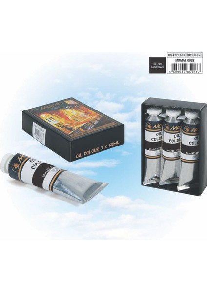 1 adet 50 ml Siyah Yağlı Boya