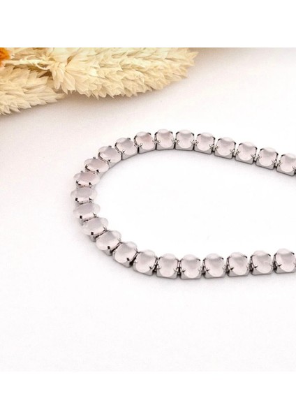 Su Yolu Kadın Bileklik Pembe Taşlı Gümüş Renk fırsatları