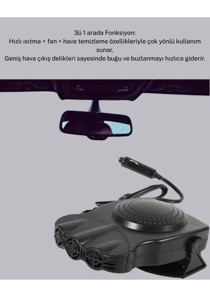 Taşınabilir 12V Araç Cam Buğu Çözücü - ?06?25E7-5G2306 fırsatları