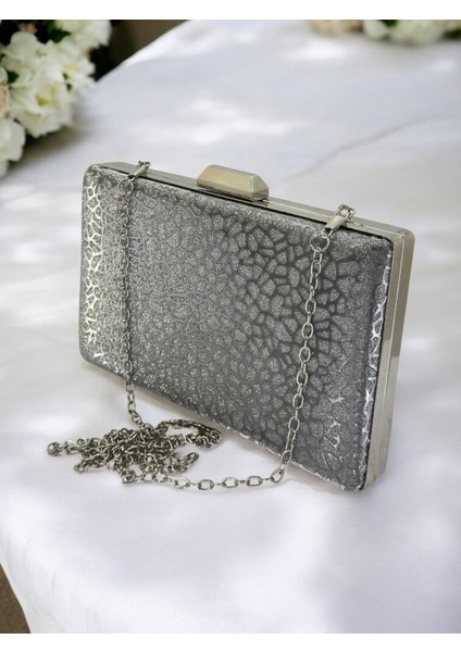 Platin Ithal Simli Desenli Kadın Abiye Çanta indirimleri