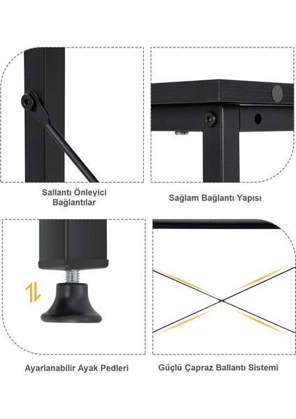 89312 120CM Çalışma Masası Bilgisayar Masası Oyuncu Masası Ders Laptop Lefkas Siyah modelleri