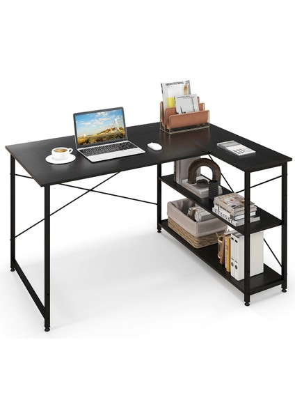 89312 120CM Çalışma Masası Bilgisayar Masası Oyuncu Masası Ders Laptop Lefkas Siyah fırsatları