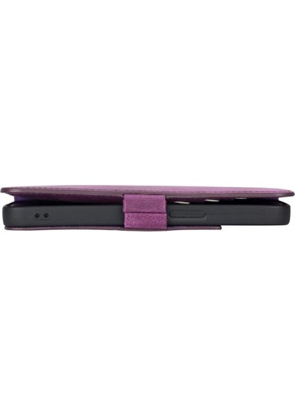Apple iPhone 13 Uyumlu Deri Cüzdanlı Kılıf Rustik Mor fırsatları