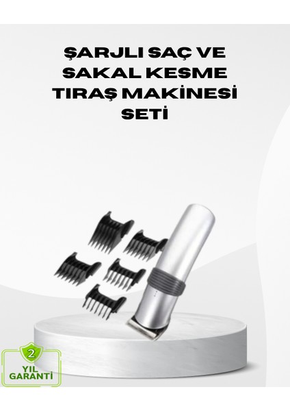 Kablosuz Profesyonel Tıraş Makinesi – Şarjlı 60 Dakika Kullanım Süreli Çeli - ?69?53E7-5G8