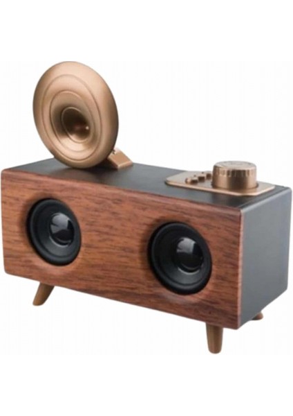 Bluetooth Nostalji Speaker Radyo Gramofon Ahşap Renk Vintage modelleri