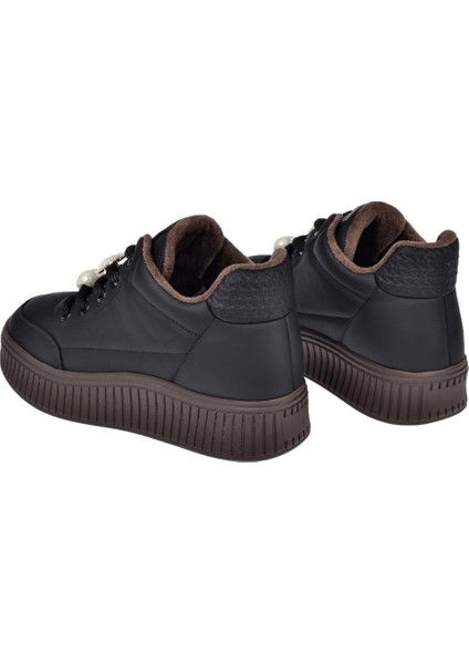 Esnek Taban Kadın Spor Ayakkabı Sneaker GJ-25K419-1 Siyah Kahve indirimleri