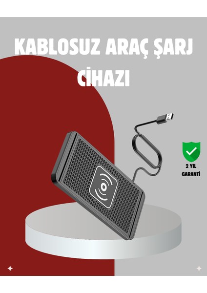 Hızlı Kablosuz Araç Şarj Cihazı – Manyetik Pad Aşırı Isınma Korumalı - ?89?87E8-6G1889