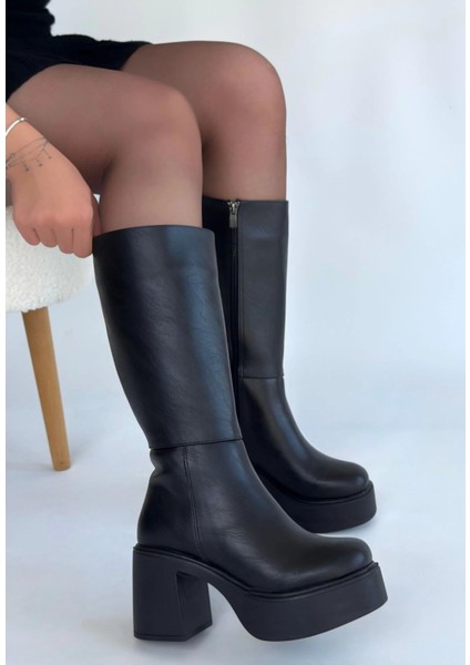 Mtxdpn Disan Siyah Cilt Topuklu Çizme (Numara: 40) modelleri