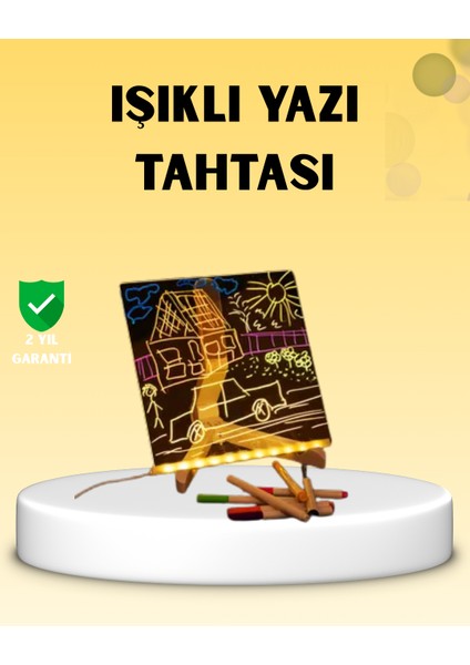 LED Işıklı Akrilik Yazı Tahtası Renkli Kalem Setiyle - ?68?36E4-5G2068