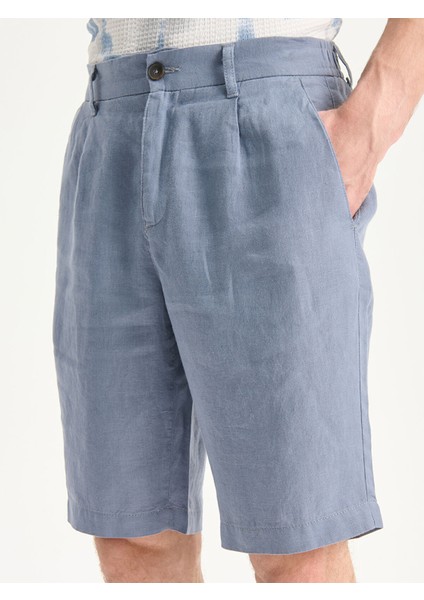 Yeni Sezon Standart Kalıp %100 Keten Erkek Şort modelleri