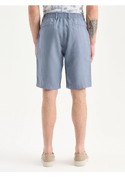 Yeni Sezon Standart Kalıp %100 Keten Erkek Şort fırsatları