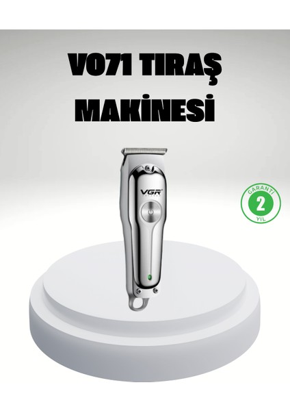 Gümüş Desenli Şarjlı Tıraş Makinesi – 120 Dakika Çalışma Süresi 3 Başl - ?18?12E7-3G7