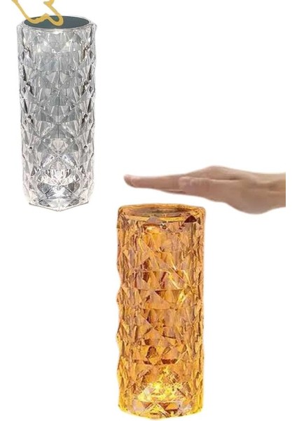 Masa ve Gece Lambası Şık ve Dayanıklı Sensörlü Şarjlı Kristal Lamba - ?05?99E6-9G7605
