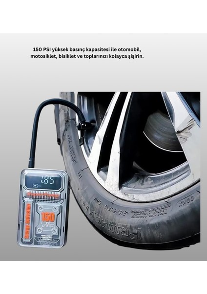 Hızlı Şişirme Güçlü Motorlu 150 Psı Araba Lastik Pompası - ?14?16E9-8G6714 modelleri