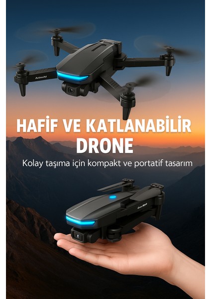Yükseklik Sabitlemeli Katlanabilir Drone 1080P 4K Kamera Seçenekli - ?58?18E5-8G1958 indirimleri