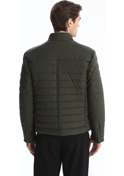 Yeni Sezon Slim Fit Dik Yaka Erkek Deri Görünümlü Mont indirimleri