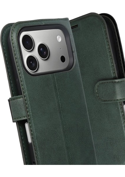 Apple iPhone 17 Pro Trend S Plus Kapaklı Kılıf - YEŞIL-(5796) - MCT8298-7107 modelleri