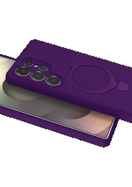 Samsung Galaxy S23 Ultra Regal Magsafe Standlı Kapak - Derin MOR-(5796) - MCT6876-9766 fırsatları