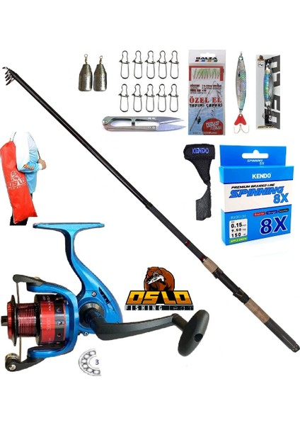 3000 270CM 10-40GR Remixon Sapphire Tele Spin Olta Takımı Seti