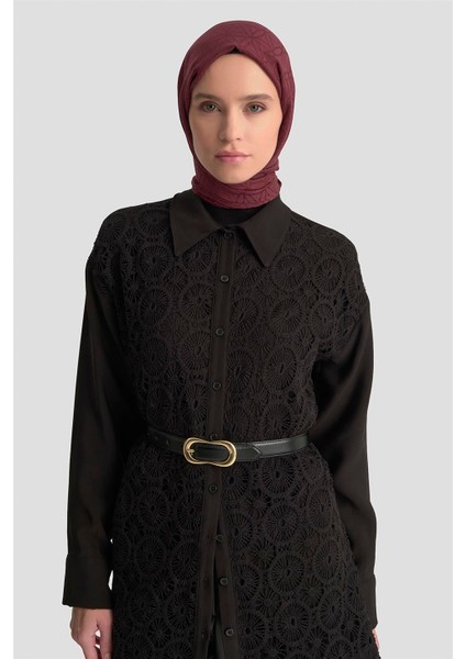 Dantelli Tunik 25KM1027 Siyah fiyatları