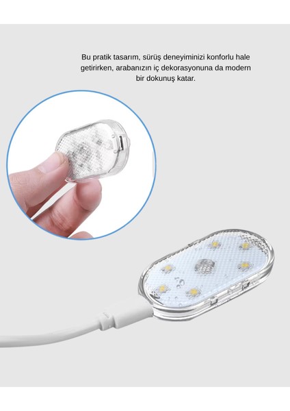 Kablosuz Manyetik Araba Içi LED Ambiyans Aydınlatma – Pratik Montajlı - MCT2370-8597 indirimleri