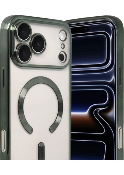 Apple iPhone 17 Pro Max Kross Magneticsafe Kapak - Koyu YEŞIL-(5796) - MCT9326-3140 fiyatları