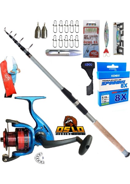 3000 270CM 60-120GR Remixon Carbo-X Tele Spin Olta Takımı Seti