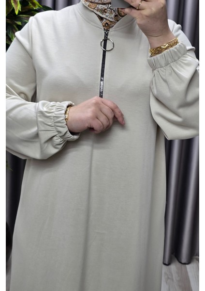 Kadın Tesettür Giyim Büyük Beden Fermuarlı Jumbo Uzun Tunik fiyatları