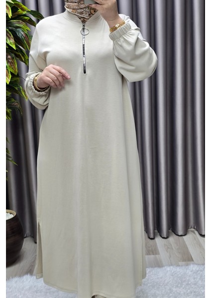 Kadın Tesettür Giyim Büyük Beden Fermuarlı Jumbo Uzun Tunik fırsatları