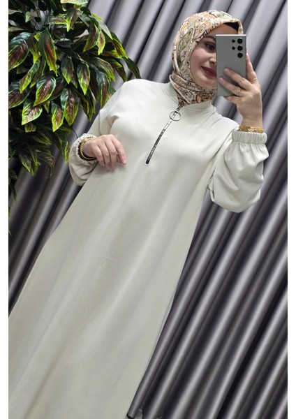 Kadın Tesettür Giyim Büyük Beden Fermuarlı Jumbo Uzun Tunik indirimleri