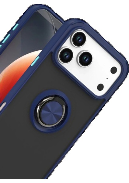 Apple iPhone 17 Pro Max Montreal Yüzüklü Silikon Kapak - LACIVERT-(5796) - MCT7778-8769 fiyatları