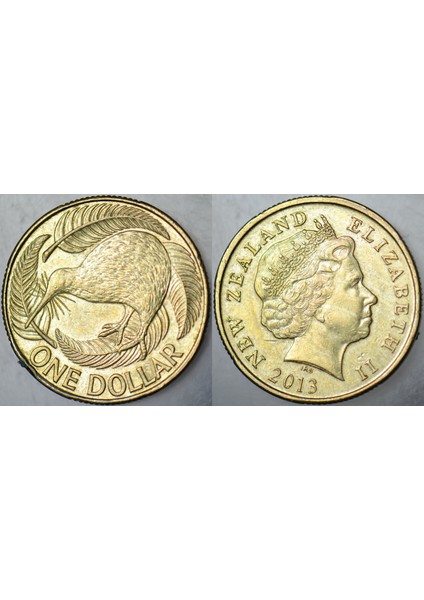 Yeni Zelanda 1 Dolar 2013 Kiwi Temalı. Kraliçe Iı. Elizabeth.