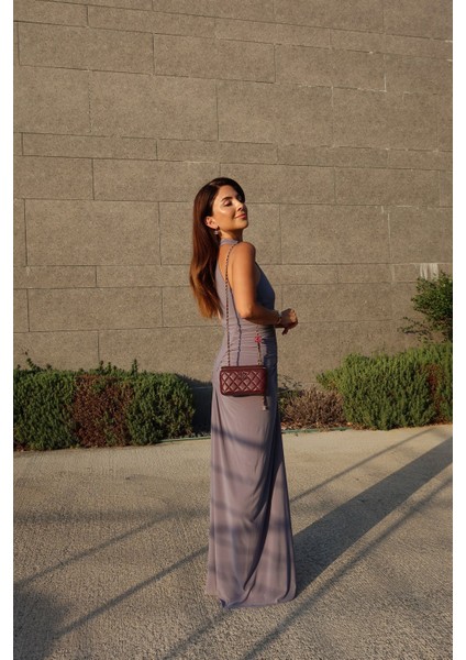 Düğme ve Drapeli Maxi Elbise fırsatları