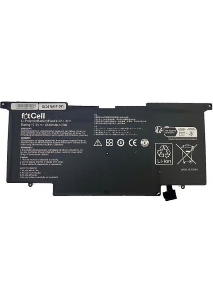 Asus Uyumlu UX31A Ultrabook Notebook Batarya - Pil