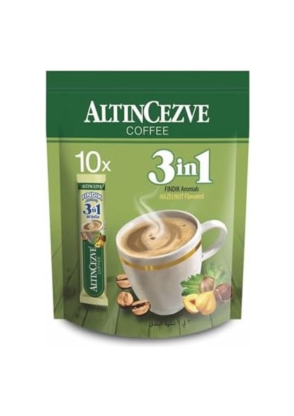 Altıncezve 3ü1 Arada Üçü Bir Arada Fındıklı 10&apos;lu Paket (Tek Içimlik) – 15 gr x 10 Adet