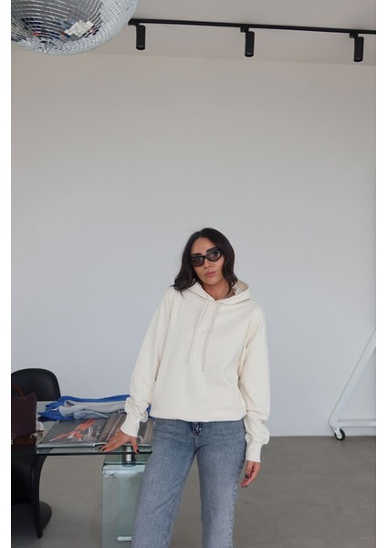Kapüşonlu Oversize Basic Sweat
