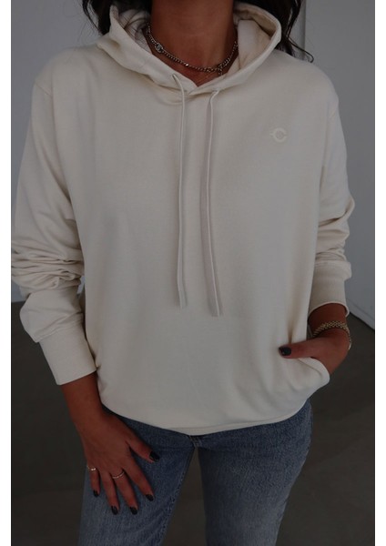 Kapüşonlu Oversize Basic Sweat modelleri