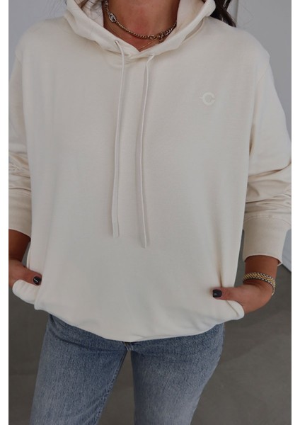 Kapüşonlu Oversize Basic Sweat indirimleri