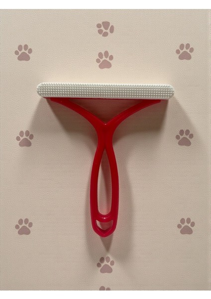 Tüy Toplayıcı Silikon Uçlu Çift Taraflı Tiftik ve Tüy Toplayıcı -Kırmızı