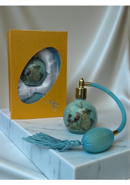 Parfüm Şişesi - Vintage Top Püskürtücülü Porselen Boş Parfüm Şişesi (Doldurula Bilir) Ne modelleri