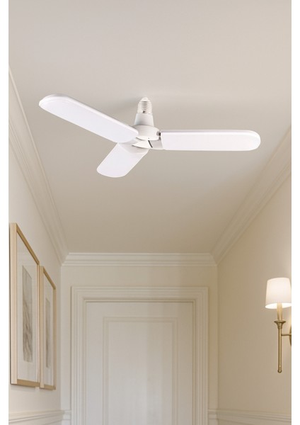 Pervane LED Ampul 45W Üç Kollu E27 Duy 4500 Lümen Beyaz Işık