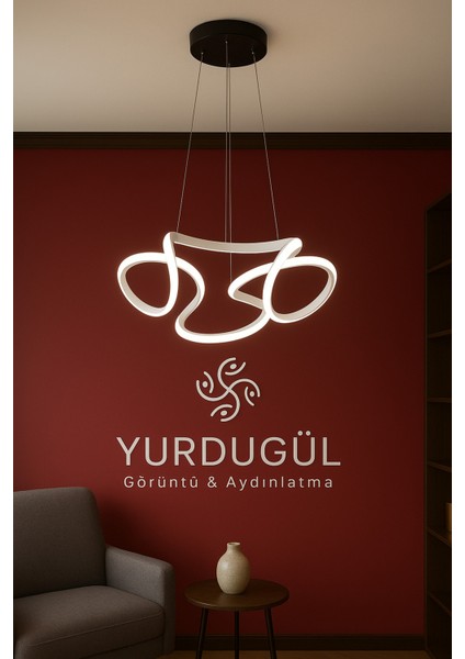 Beyaz Kasa Üç Renk LED Işığı Drone LED Avize Mutfak, Korıdor, Çocuk Odası,