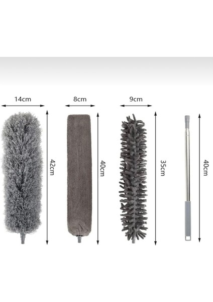 Temizlik Mop U З'lü Mikrofiber Manyetik Anti-Statik Bükülebilen Toz Alma fırsatları