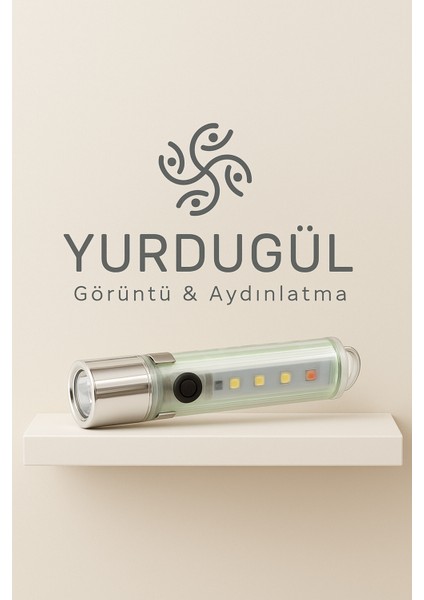 Mini Cep El Feneri Şarjlı 3 Smd LED Beyaz Işık