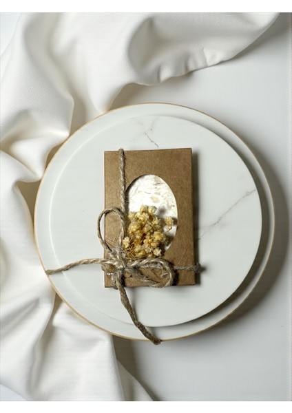 Süslü Kraft Kutulu Lavanta Parçalı Sabun 25G Düğün Nikah Vb Hediyelik - 25 Adet