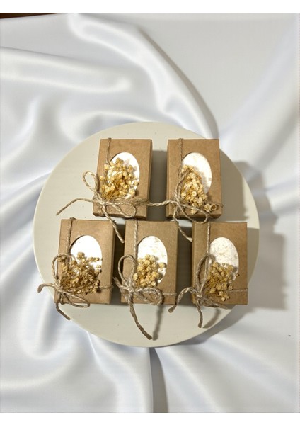 Süslü Kraft Kutulu Lavanta Parçalı Sabun 25G Düğün Nikah Vb Hediyelik - 25 Adet fiyatları