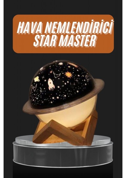 Aromaterapi Hava Nemlendirici Gece Lambası Uzay Model Satürn Oda Kokusu