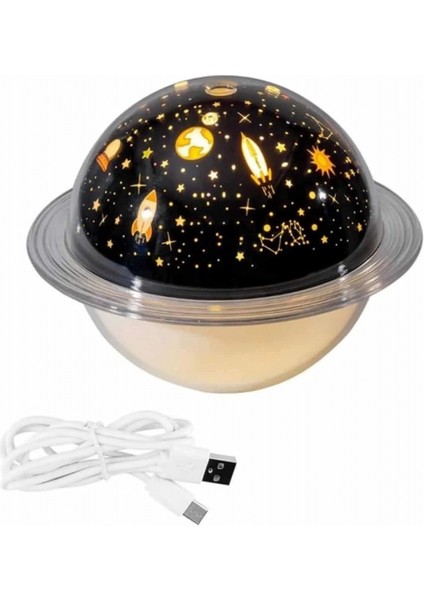 Aromaterapi Hava Nemlendirici Gece Lambası Uzay Model Satürn Oda Kokusu modelleri