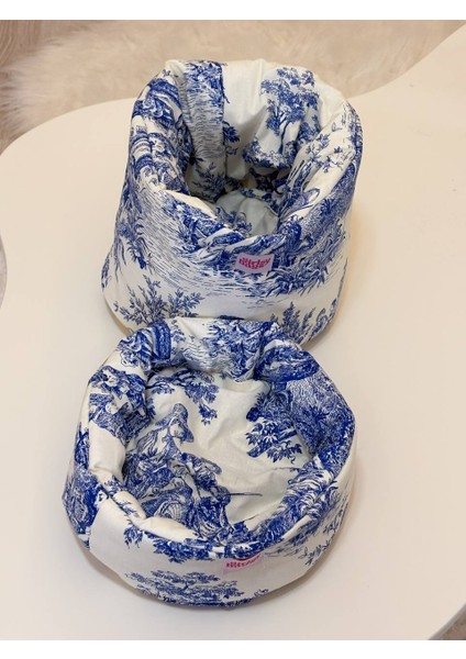 Mavi Fransız Büyük Organizer Sepet Dolap Içi Düzenleyici Makyaj Çantası Kumaş Organizer Çanta modelleri